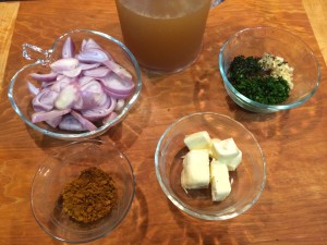 Measure out the ingredients for the soup so that you don't find yourself rushing around.