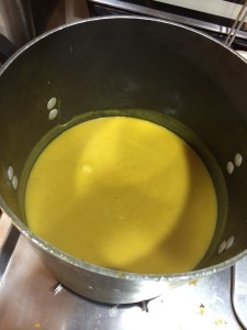 After your keen blender skills, the soup should look like this.