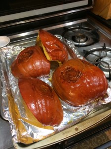 Pumpkin after baking.
