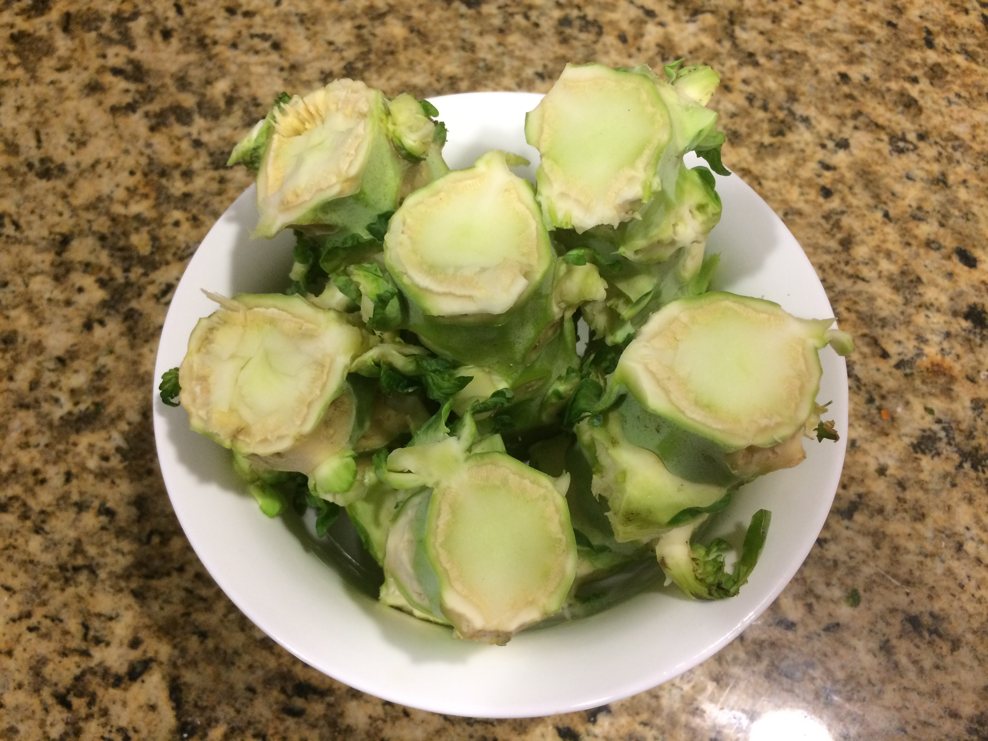 Cross-sections of a thick Brussels sprout stalk